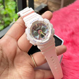 Casio Baby-G Digital-Analogue Pink Resin Strap Women Watch BA-130PM-4ADR-P