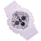 Casio Baby-G Digital-Analogue Purple Resin Strap Women Watch BA-130WP-6ADR-P