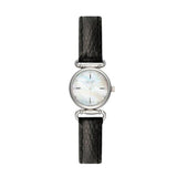 Beka & Bell White Dial Black Leather Strap Women Watch BB016-A