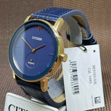 Citizen Blue Dial And Leather Strap Men Watch BE9183-03L