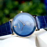 Citizen Blue Dial And Leather Strap Men Watch BE9183-03L