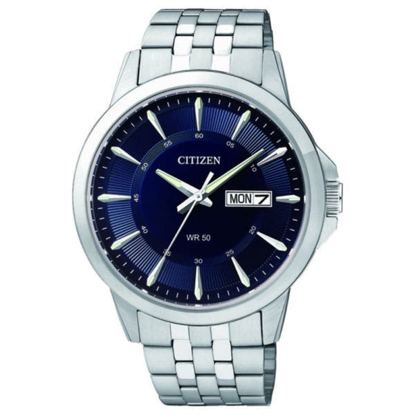Citizen Blue Dial Silver Stainless Steel Strap Men Watch BF2011-51L