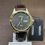 Citizen Black Dial Brown Leather Strap Men Watch BF2023-01H