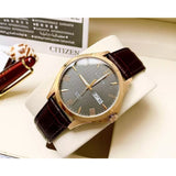 Citizen Black Dial Brown Leather Strap Men Watch BF2023-01H