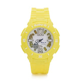 Casio Baby-G Digital-Analogue Yellow Resin Strap Women Watch BGA-170-9BDR-P