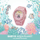 Casio Baby-G Digital-Analogue Pink Resin Strap Women Watch BGA-320AQ-4ADR
