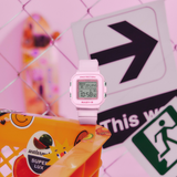 Casio Baby-G Digital Pink Resin Strap Women's Watch BGD-10-4DR-P