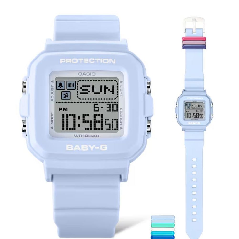 Casio Baby-G Digital Blue Resin Strap Women's Watch BGD-10L-2DR-P