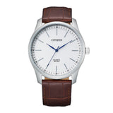 Citizen White Dial Brown Leather Strap Men Watch BH5000-08A