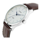 Citizen White Dial Brown Leather Strap Men Watch BH5000-08A