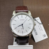 Citizen White Dial Brown Leather Strap Men Watch BH5000-08A