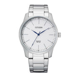 Citizen Quartz Analog White Dial Silver Stainless Steel Strap Men Watch BH5000-59A