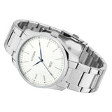 Citizen Quartz Analog White Dial Silver Stainless Steel Strap Men Watch BH5000-59A