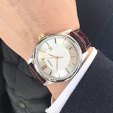 Citizen Silver Dial Brown Leather Strap Men Watch BI1054-04A