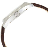 CITIZEN BI5090-09A WHITE DIAL BROWN LEATHER STRAP MEN'S WATCH
