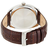 CITIZEN BI5090-09A WHITE DIAL BROWN LEATHER STRAP MEN'S WATCH