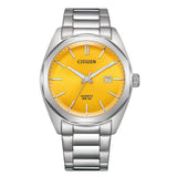 Citizen Hyperion Orange Dial Silver Stainless Steel Strap Men Watch BI5110-54Z