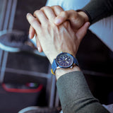 Citizen Eco-Drive Blue Dial Leather Strap Men Watch BJ7007-02L