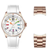 Bentley The Aurora White FKM Strap Men Watch BL-20-49