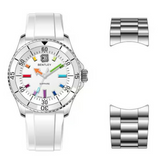 Bentley The Aurora White FKM Strap Men Watch BL-20-84