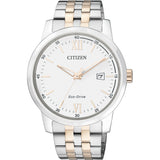 Citizen Eco-Drive Two-Tone Stainless Steel Strap Unisex Watch BM7284-54A