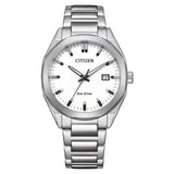 Citizen Eco-Drive White Dial Silver Stainless Steel Strap Men Watch BM7620-83A
