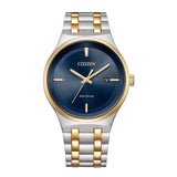 Citizen Eco-Drive Two-Tone Stainless Steel Strap Men Watch BM7656-51L