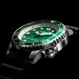Citizen Eco-Drive Green Dial Black Polyurethane Strap Men Watch BN0158-18X