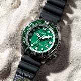 Citizen Eco-Drive Green Dial Black Polyurethane Strap Men Watch BN0158-18X