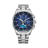 Citizen Attesa Blue Dial Titanium Steel Strap Men's Watch BY1000-51L