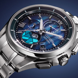 Citizen Attesa Blue Dial Titanium Steel Strap Men's Watch BY1000-51L