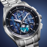 Citizen Attesa Blue Dial Titanium Steel Strap Men's Watch BY1000-51L