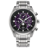 Citizen Eco-Drive Purple Dial Titanium Strap Men Watch BY1010-81Z