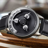 Vortichron Premium Leather Strap Men's Watch - Timeorb | Black