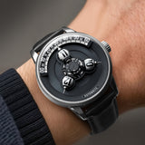 Vortichron Premium Leather Strap Men's Watch - Timeorb | Black