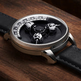 Vortichron Premium Leather Strap Men's Watch - Timeorb | Black