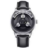 Vortichron Premium Leather Strap Men's Watch - Timeorb | Black