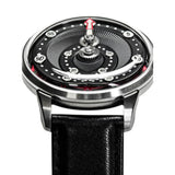 Mandetbrote Mechanical Exception Leather Strap Men's Watch - Orbital | Black Kiss