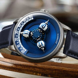 Vortichron Premium Leather Strap Men's Watch - Timeorb | Blue