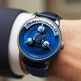 Vortichron Premium Leather Strap Men's Watch - Timeorb | Blue