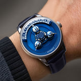 Vortichron Premium Leather Strap Men's Watch - Timeorb | Blue