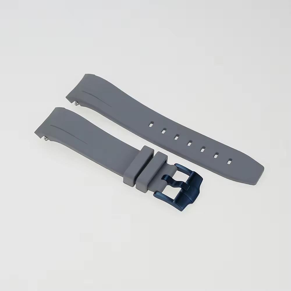 FKM Rubber Watch Strap: Grey