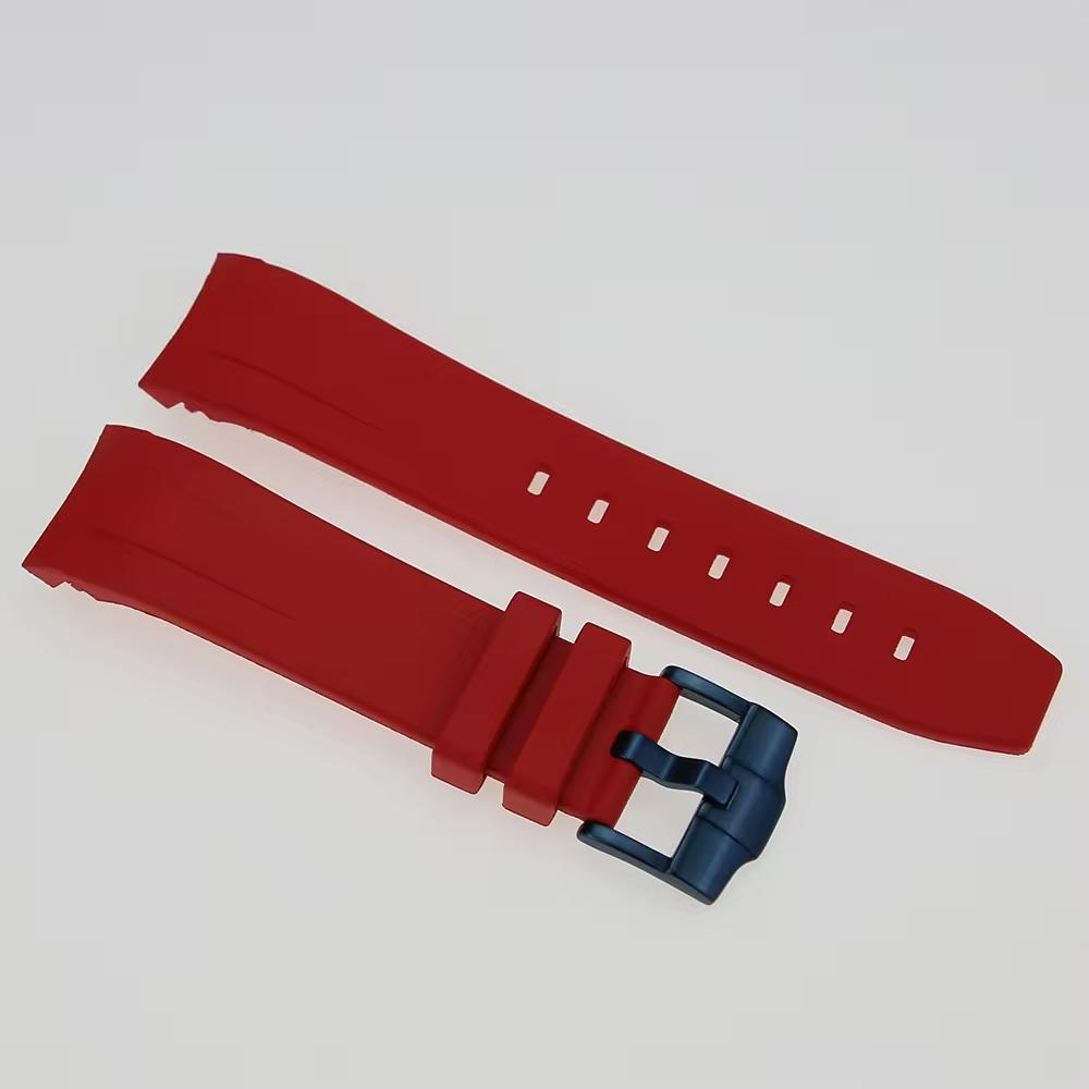 FKM Rubber Watch Strap: Red