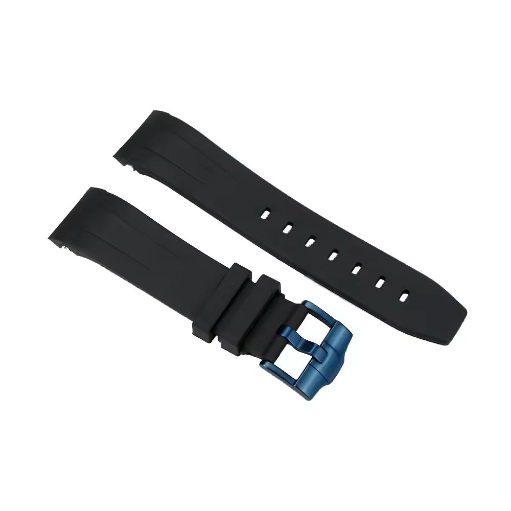 FKM Rubber Watch Strap: Black