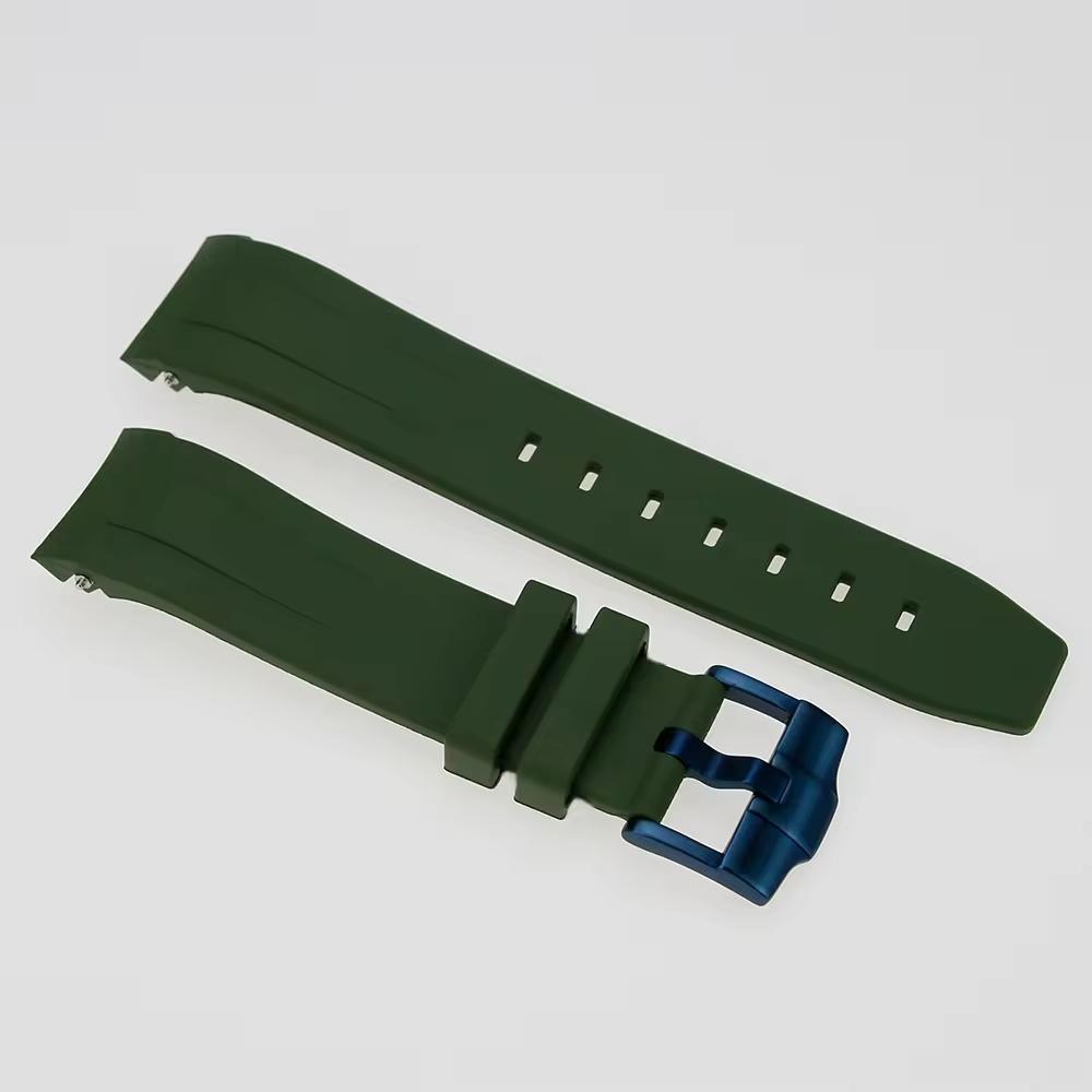 FKM Rubber Watch Strap: Green