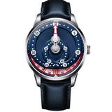 Mandetbrote Mechanical Exception Leather Strap Men's Watch - Orbital | Blue Kiss
