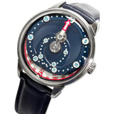 Mandetbrote Mechanical Exception Leather Strap Men's Watch - Orbital | Blue Kiss