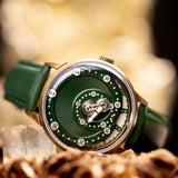 Mandetbrote Mechanical Exception Leather Strap Men's Watch - Orbital | Bronze Crush