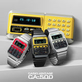 Casio Digital Silver Stainless Steel Strap Men Watch CA-500WE-4BDF