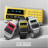 Casio General Digital Black Stainless Steel Strap Men Watch CA-500WEGG-9BDF